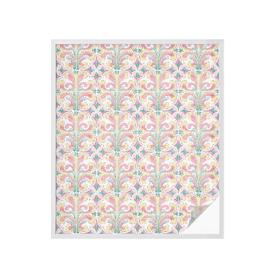 Dekorplast till fönster mosaik Blomsymmetri