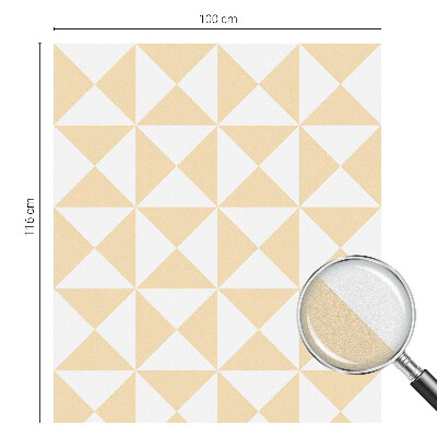 Frostad fönsterfilm med färgat mönster Geometriska trianglar