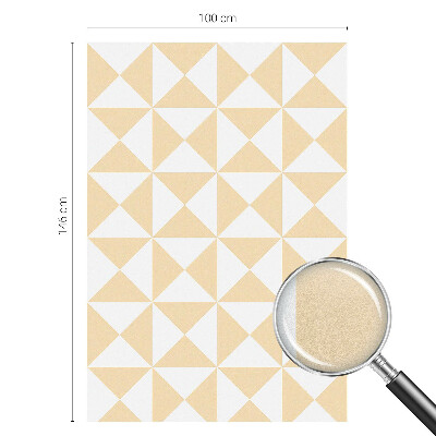 Frostad fönsterfilm med färgat mönster Geometriska trianglar