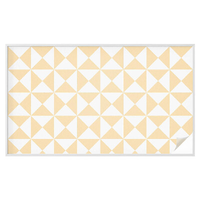 Frostad fönsterfilm med färgat mönster Geometriska trianglar