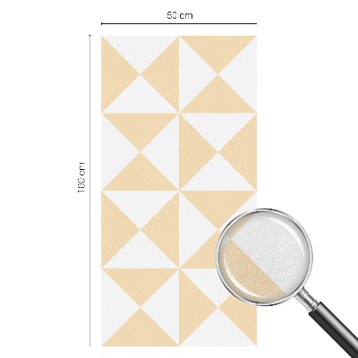 Frostad fönsterfilm med färgat mönster Geometriska trianglar