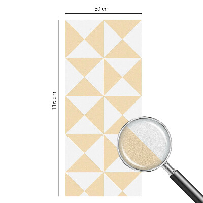 Frostad fönsterfilm med färgat mönster Geometriska trianglar