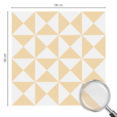 Frostad fönsterfilm med färgat mönster Geometriska trianglar