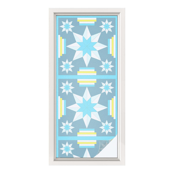 Dekorplast till fönster mosaik Stjärnmönster