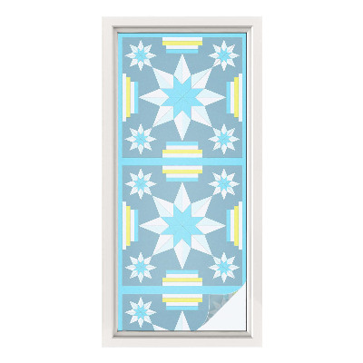 Dekorplast till fönster mosaik Stjärnmönster