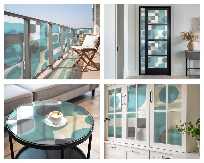 Solfilm fönster insynsskydd Geometriska mönster