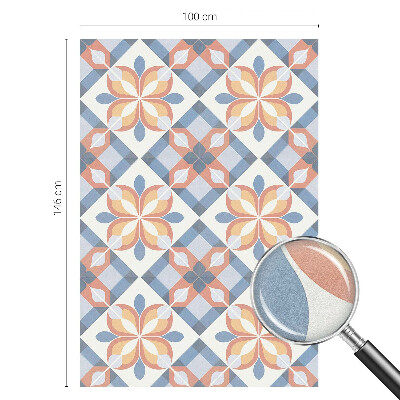 Frostad fönsterfilm med färgat mönster Färgglad symmetri