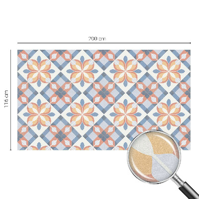 Frostad fönsterfilm med färgat mönster Färgglad symmetri