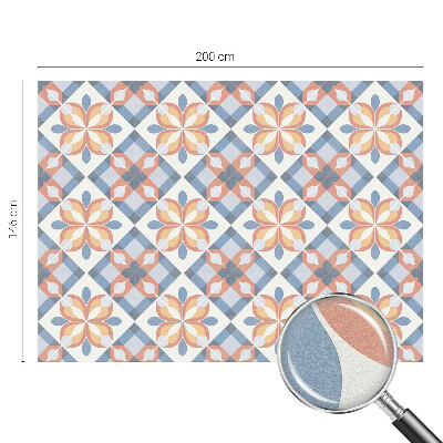 Frostad fönsterfilm med färgat mönster Färgglad symmetri