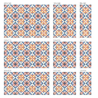 Frostad fönsterfilm med färgat mönster Färgglad symmetri