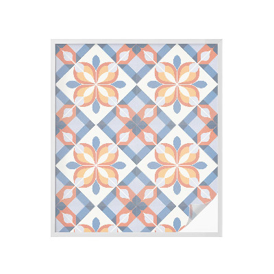 Frostad fönsterfilm med färgat mönster Färgglad symmetri