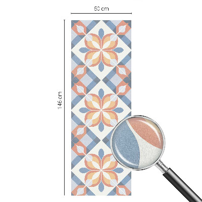 Frostad fönsterfilm med färgat mönster Färgglad symmetri