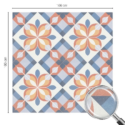 Frostad fönsterfilm med färgat mönster Färgglad symmetri