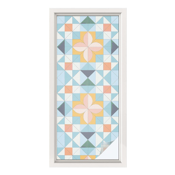 Dekorplast till fönster mosaik Färgglad geometri