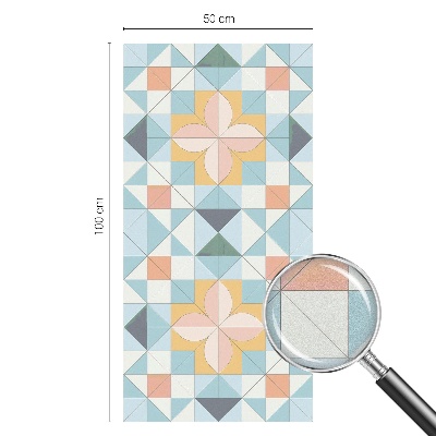 Dekorplast till fönster mosaik Färgglad geometri