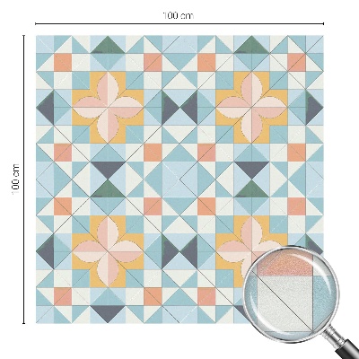 Dekorplast till fönster mosaik Färgglad geometri