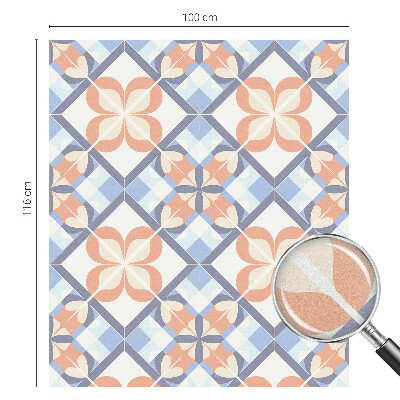 Fönsterfilm med mosaikmönster Blommönster