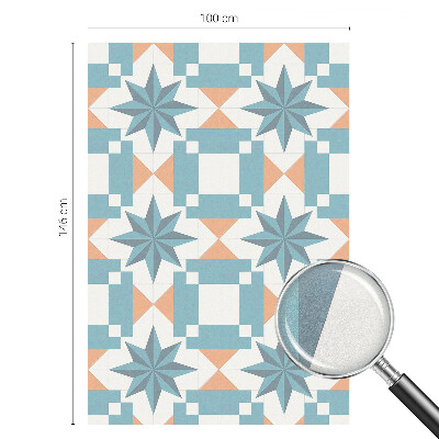 Frostad fönsterfilm med färgat mönster Blå stjärnor