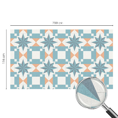 Frostad fönsterfilm med färgat mönster Blå stjärnor