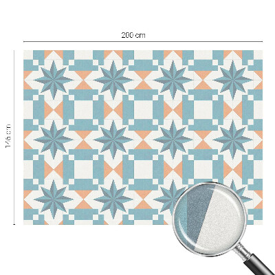 Frostad fönsterfilm med färgat mönster Blå stjärnor