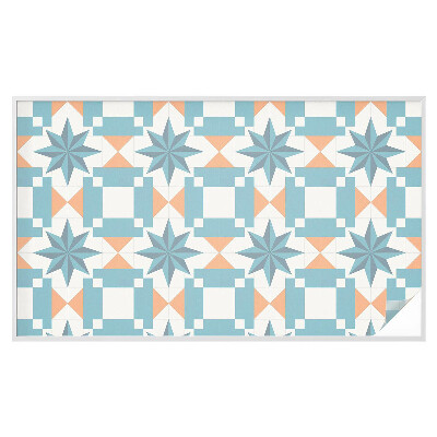 Frostad fönsterfilm med färgat mönster Blå stjärnor