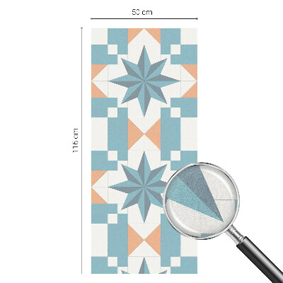 Frostad fönsterfilm med färgat mönster Blå stjärnor