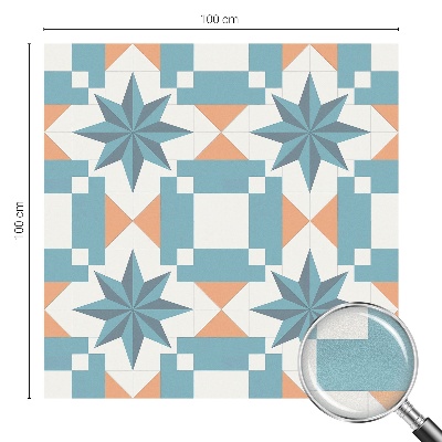 Frostad fönsterfilm med färgat mönster Blå stjärnor