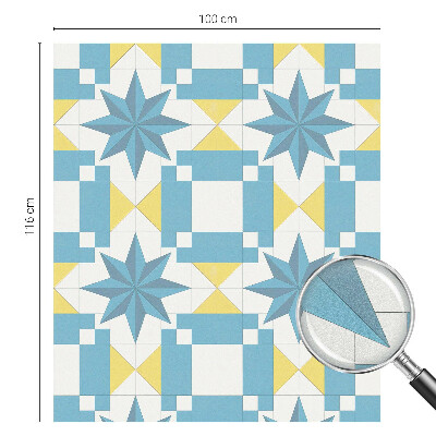 Dekorplast till fönster mosaik Blå stjärnor