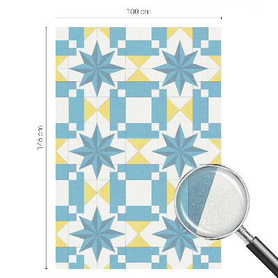 Dekorplast till fönster mosaik Blå stjärnor