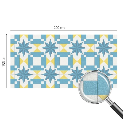 Dekorplast till fönster mosaik Blå stjärnor