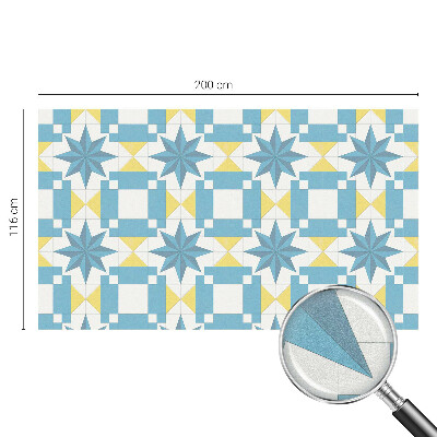 Dekorplast till fönster mosaik Blå stjärnor