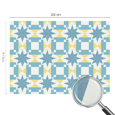 Dekorplast till fönster mosaik Blå stjärnor