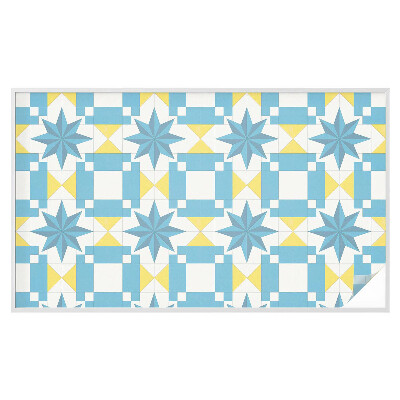 Dekorplast till fönster mosaik Blå stjärnor