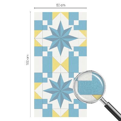 Dekorplast till fönster mosaik Blå stjärnor