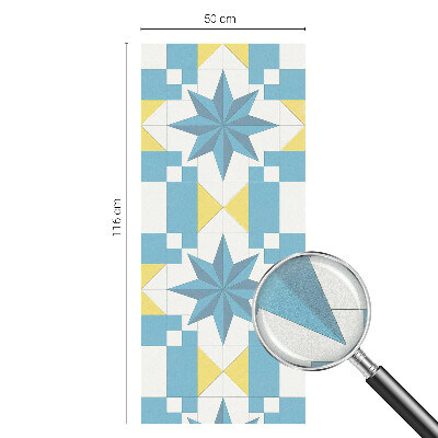 Dekorplast till fönster mosaik Blå stjärnor