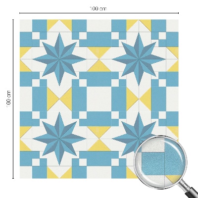 Dekorplast till fönster mosaik Blå stjärnor