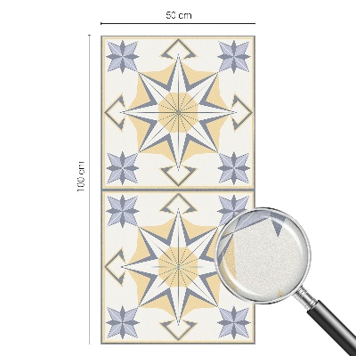 Frostad fönsterfilm med färgat mönster Geometriska stjärnor