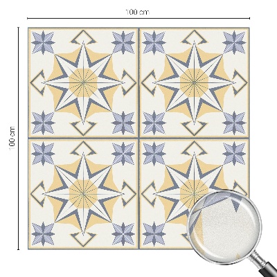 Frostad fönsterfilm med färgat mönster Geometriska stjärnor