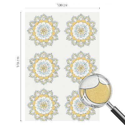 Solfilm fönster insynsskydd Färgglada mandalas