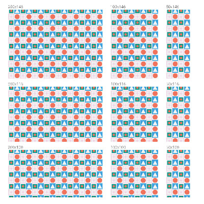 Fönsterfilm med mosaikmönster Abstrakta mönster