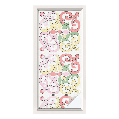 Dekorplast till fönster mosaik Blommiga ornament