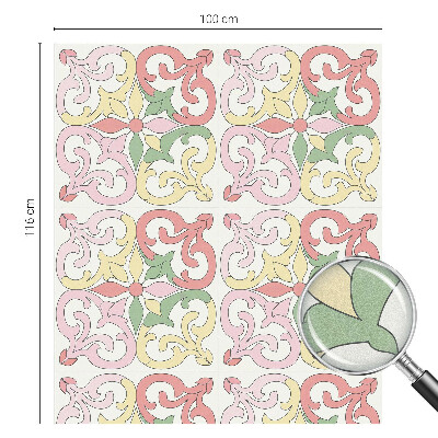 Dekorplast till fönster mosaik Blommiga ornament