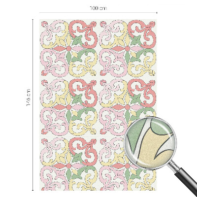 Dekorplast till fönster mosaik Blommiga ornament