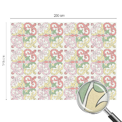 Dekorplast till fönster mosaik Blommiga ornament