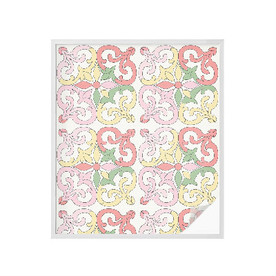 Dekorplast till fönster mosaik Blommiga ornament