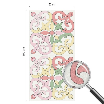 Dekorplast till fönster mosaik Blommiga ornament