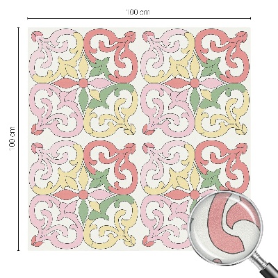 Dekorplast till fönster mosaik Blommiga ornament