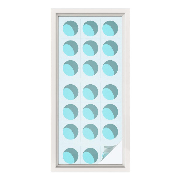 Frostad fönsterfilm med färgat mönster Moderna hjul