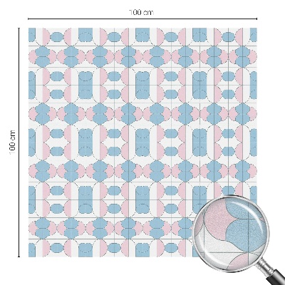 Fönsterfilm med mosaikmönster Pastellmönster
