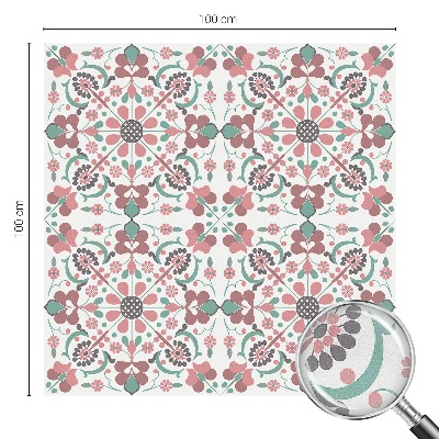 Dekorplast till fönster mosaik Blommig harmoni